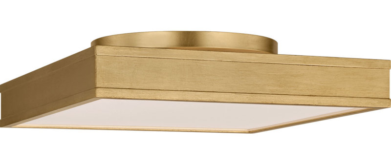 Dupont Square Semi Flush, Gild, 4" H x 16" W x 16" D