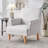 Upholstered Wooden Armchair-942644185