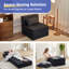 6 in 1 Convertible Folding Convertible Chair, 20cm Thick Floor Lounger For Living Room, Single Chair, Guest Mattress with Pillow, Foldable Couch for Sleeping,Dark Gray