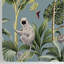 Grey Tropical Jungle Wallpaper Green