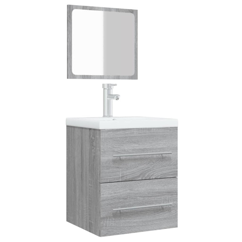Journni 41cm Bathroom Vanity Base Only, Grey Sonoma