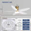 Ventilateur de plafond encastré 36/42/48 po à profil bas avec éclairage et télécommande-647977974-655602934