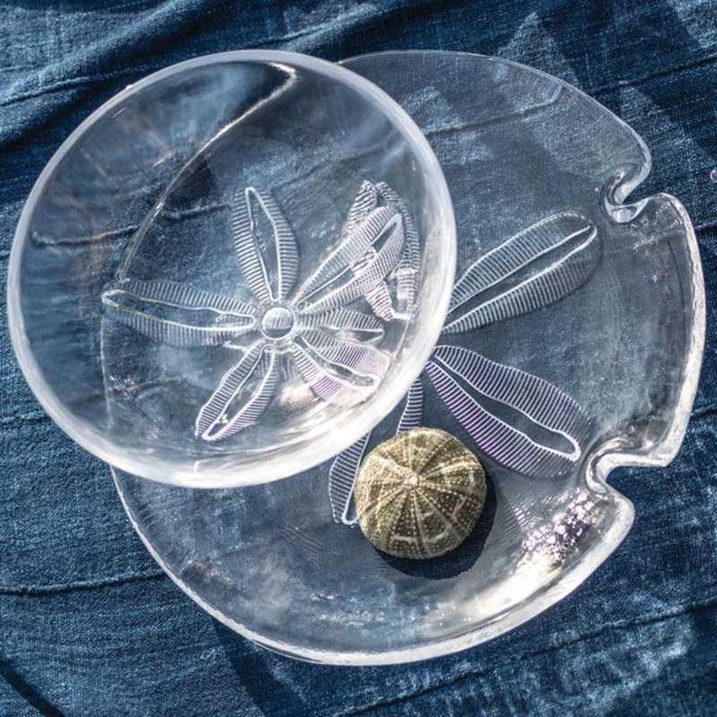 Sand Dollar Round Glass Platter