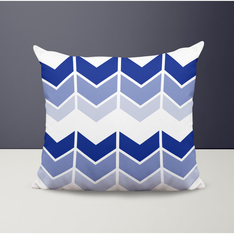 Housse et insert de coussin décoratif carré en polyester Chevy, L 19 po x H 19 po, Bleu marine
