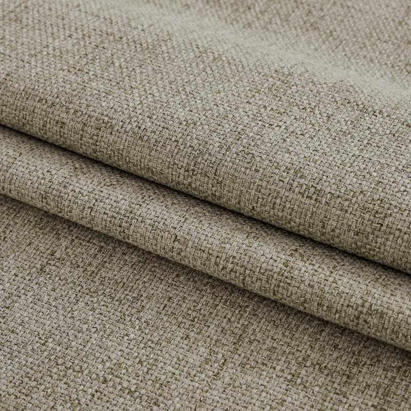 Ensemble de 2 panneaux de rideaux occultant en toile de jute 100% Leming, L 52 po x L 72 po, Cappuccino