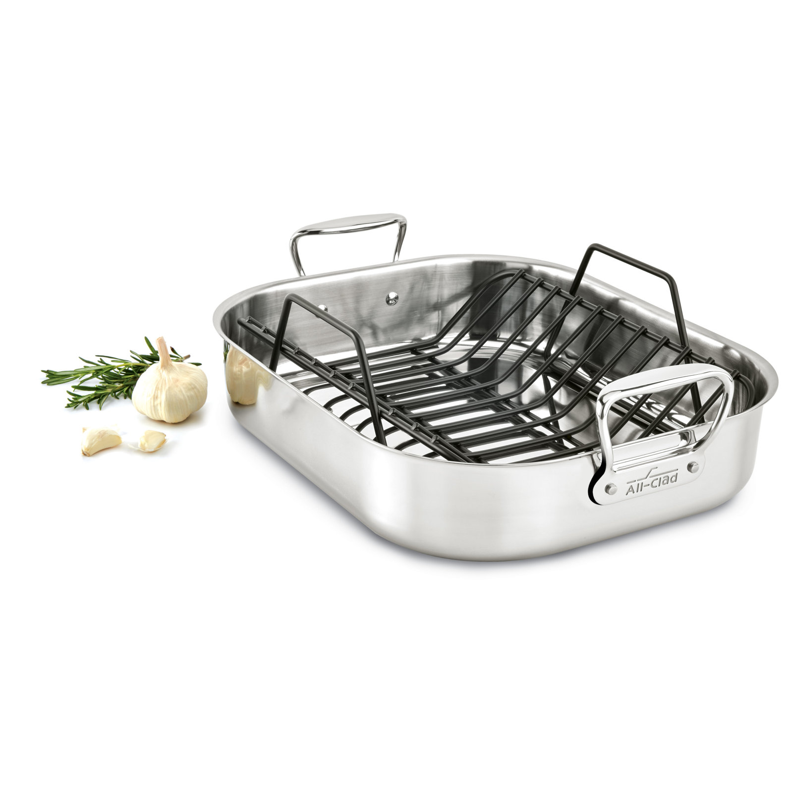 Specialty 16 in. Non-Stick Stainless Steel Roasting Pan