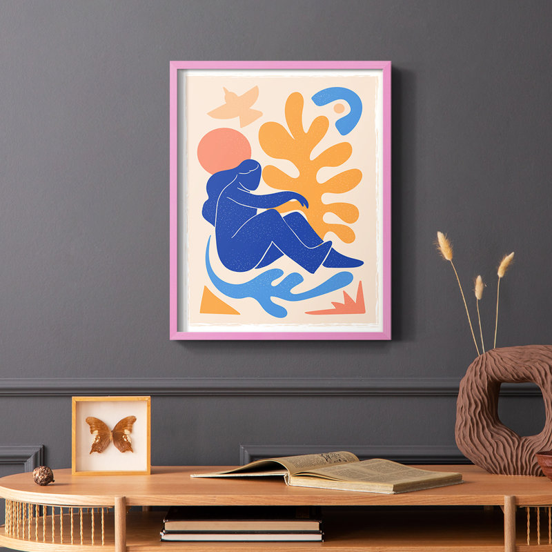 Matisse CECLXII, reproduction encadrée - bois massif, Rose, H 10 po x l 8 po