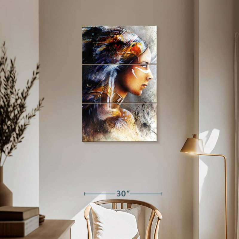 Lelar Indian Warrior, 57" H x 36" W