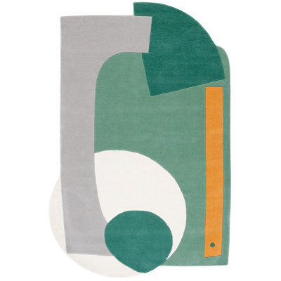 Tapis vert / ivoire Saidey