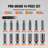 Impact Sockets Set 14Pcs 6-Point 1/4" Drive Bit Ratchet Tool Kit Case