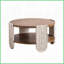 Table basse en bois massif de style Palace pour le salon avec rangement double couche, facile à assembler