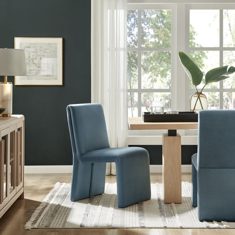 Chaise d'appoint de salle à manger Emory, Bleu cadet