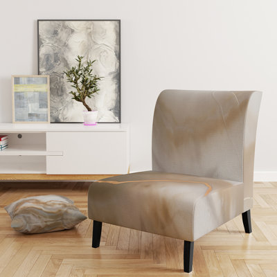 Brechta Vibrant Curve Design II - Velvet Upholstered Modern Slipper Chair