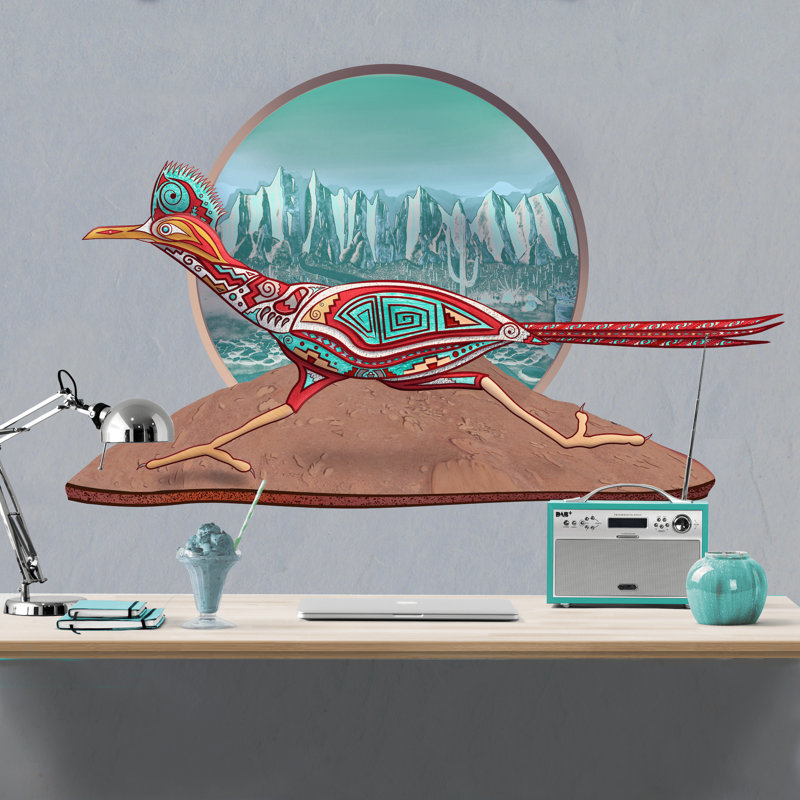 Adhésif décoratif Southwestern Roadrunner, H 16,99 po x l 27,5 po