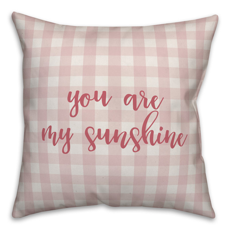  Coussin You are My Sunshine, Coussin décoratif, Rose