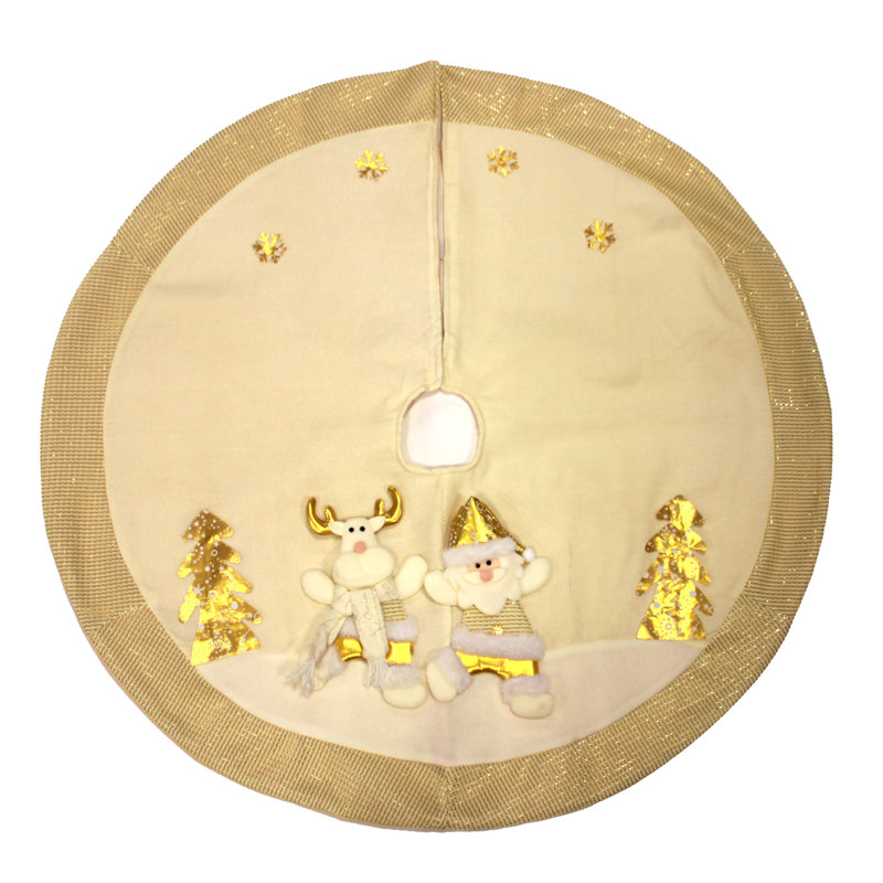 Solid Color Burlap Tree Skirt