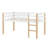 Solid Wooden, Rubber Wooden  Loft Bed With Ladder, Bed Platform Of Strengthened Slats-730774169