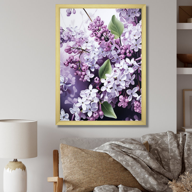 Magnifique paysage de rêve lilas V, H 40 po x l 30 po x P 1,5 po, Cadre doré simple