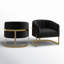 Fauteuil demi-tonneau rembourré l 30 po Romy-1159302593