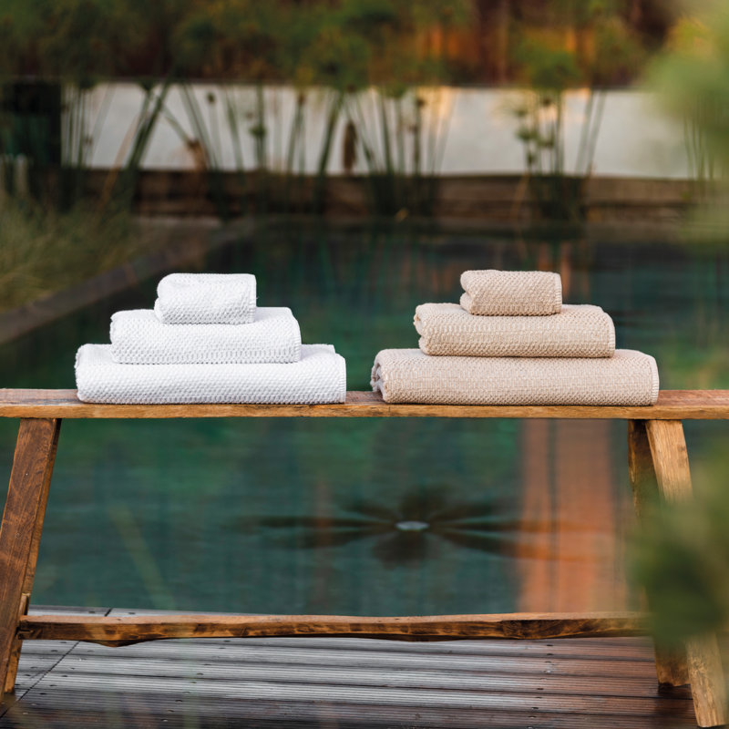 Clean Ocean Waffle Hand Towel, Fog, Small