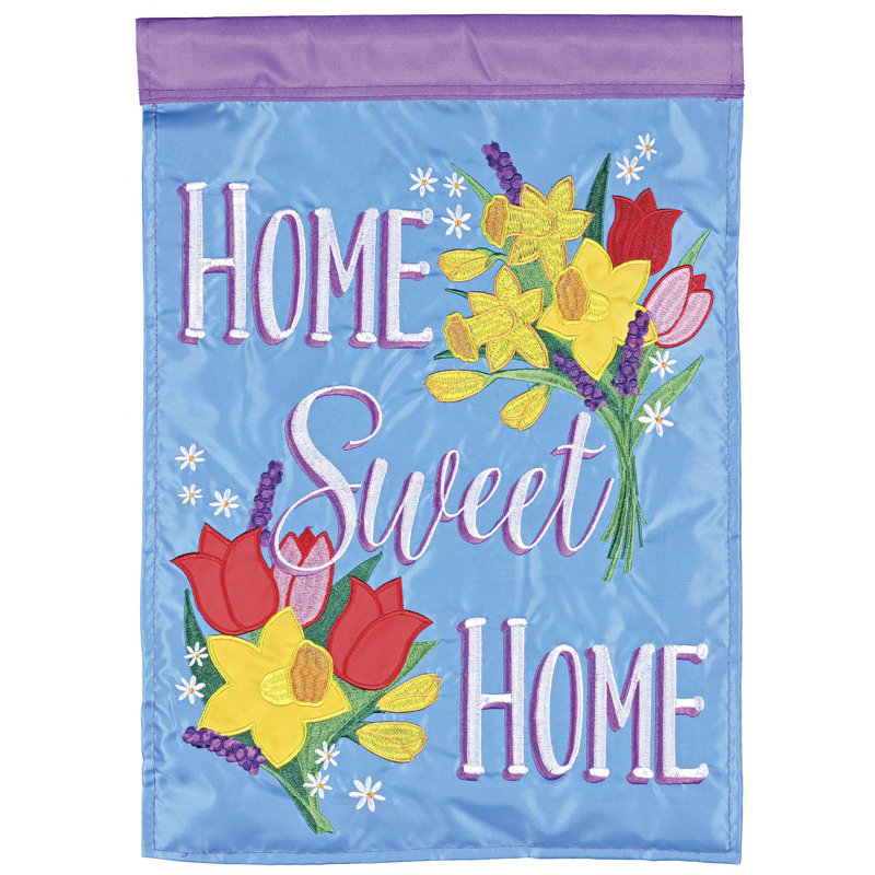Garden Flag Floral Home Sweet Home