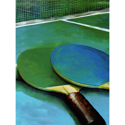 " Ping Pong Table And Paddles "