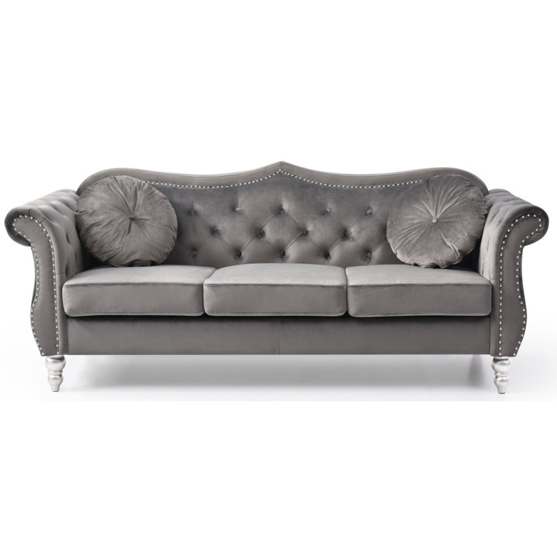 Canapé moderne Modern Glory Furniture Hollywood, Gris foncé