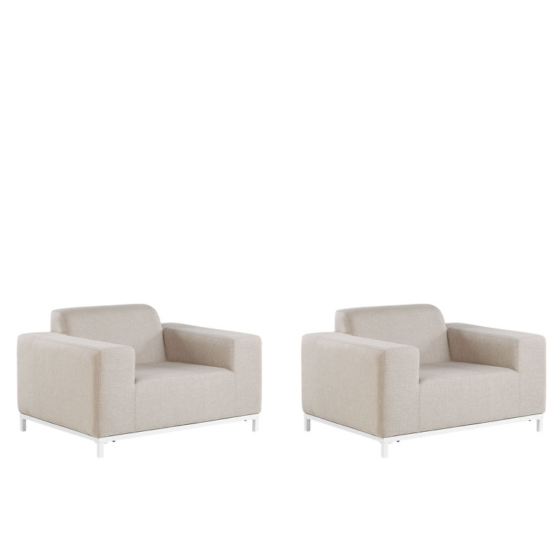Eleene Outdoor Lounge Chair, Beige