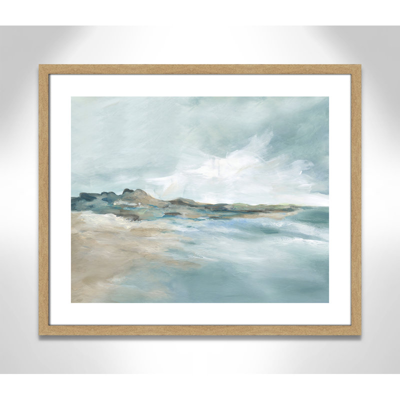 Imprimé Sandpoint par Carol Robinson, H 21,5 po x l 25,5 po x P 1,25 po, Naturel, Reproduction encadrée avec passe-partout