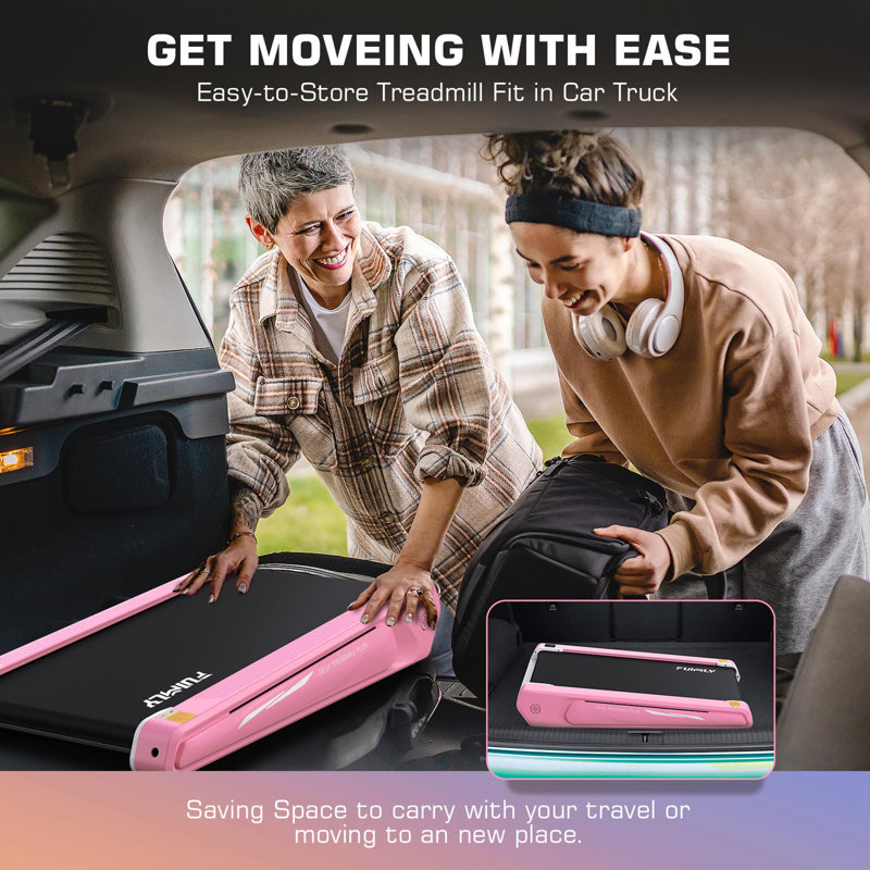 Smallest Walking Pad With 5% Incline, 2 In 1 Under Desk Treadmill For Home Office, 2.5 HP Mini Compact Walking Treadmill