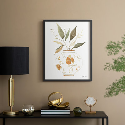 Neutral Floral II Framed Print - Solid Wood