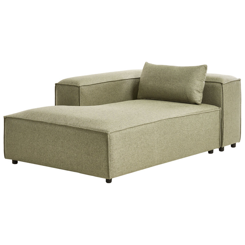 BRANDE Upholstered Chaise Lounge, Right Hand Facing, Light Green