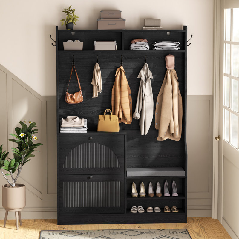 Portemanteau arqué 42,2 po, Noir