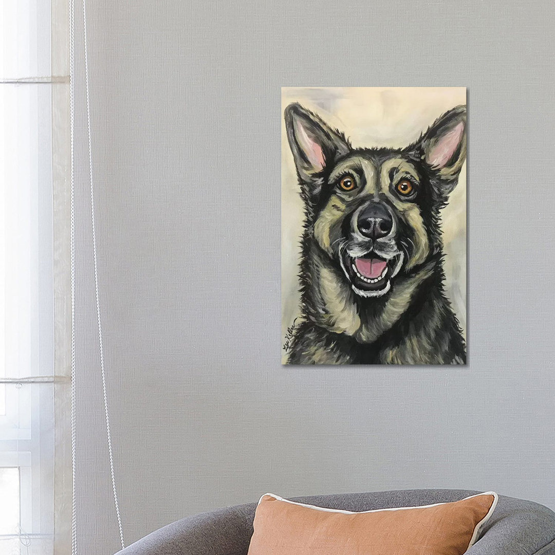 German Shepherd - Wrapped Canvas Painting