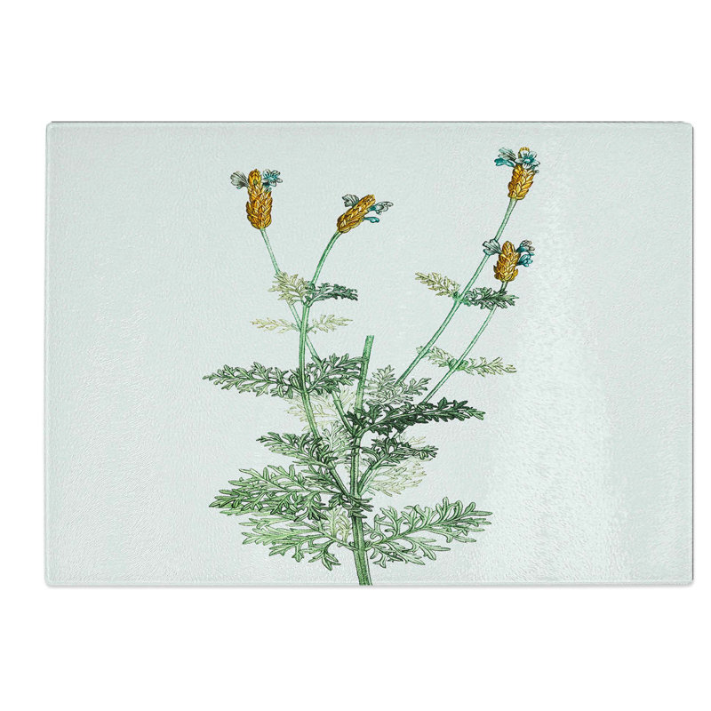 Tempered Glass Spanish Lavender Flowers by Pierre-Joseph Redoute Chopping Board, 39 cm W x 28.5 cm L