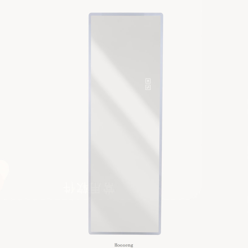 Miroir mural pleine longueur 63 po x 24 po à DEL, éclairage à intensité variable 3 couleurs, incassable, fonction mémoire, à brancher ou câblé pour la chambre à coucher