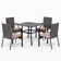 Argyri Square 5-Pieces Patio Dining Set With Cushions