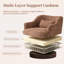 Fauteuil d'appoint moderne pivotant en tonneau pivotant avec rotation à 360 °, fauteuil Boucle-1683698025