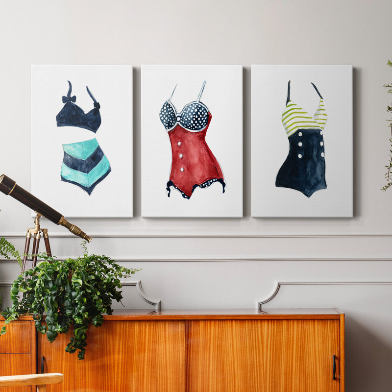 Ensemble de peinture sur toile rétro 3 pièces, H 12 po x l 24 po x P 1 po