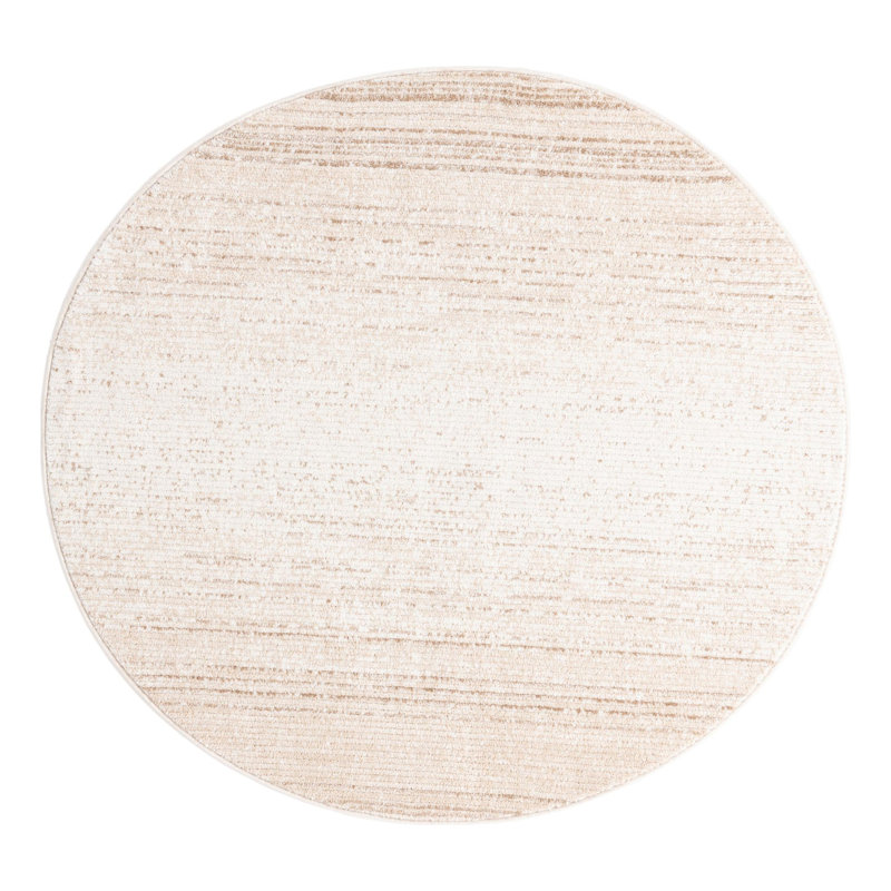 Hulsey Striped Indoor Rug, Round 5'3"