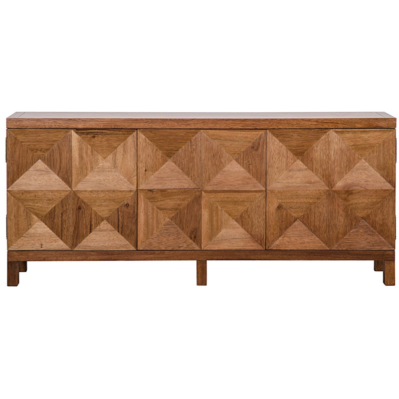 Buffet en bois de noyer Quadrant, Noyer foncé