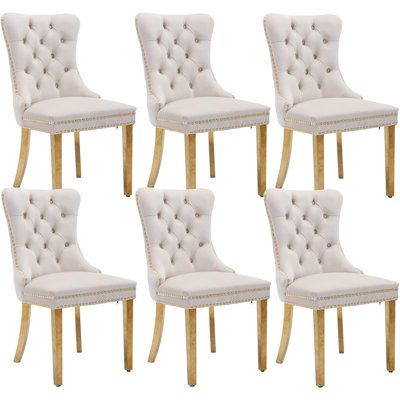 Ensemble de 6 chaises de salle à manger Modern Velvet