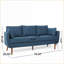 Canapés 3 places style contemporain | Tissu bleu marine