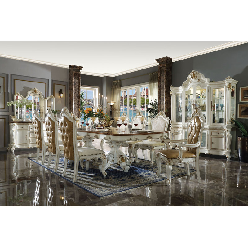 Picardy 8-Person Solid Wood Extendable Dining Set