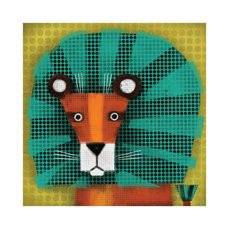 «Blue Mane» par Terry Runyan - impression, Pas de tapis, H 37 po x l 37 po x P 1,5 po, Toile tendue