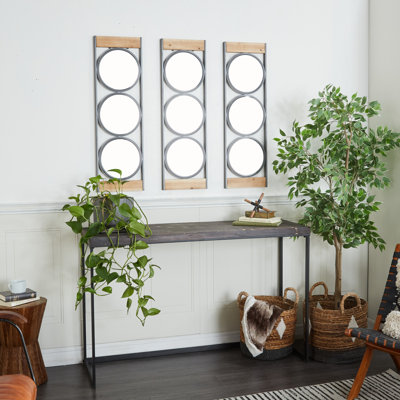 Ensemble de 3 miroirs muraux en fer Cole and Grey