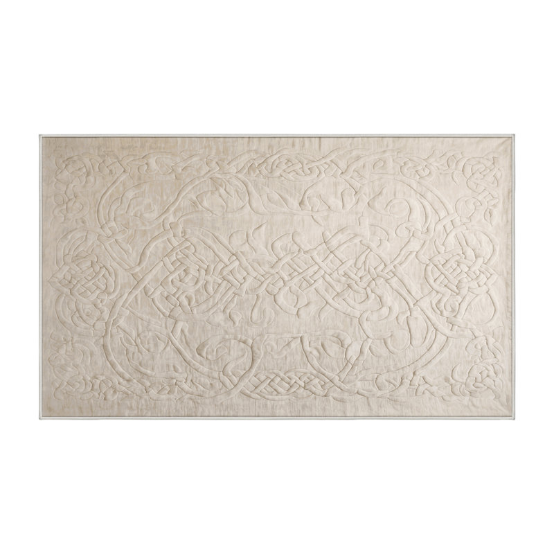 Tapis beige lavable à la machine GSIX03696, Rectangle 6 pi x 9 pi