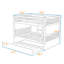 Lit superposé en bois double avec lit gigogne simple Rustic