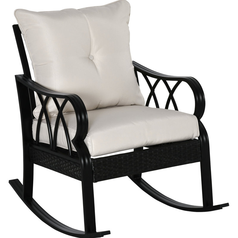 Chaise berçante en aluminium pour l'extérieur