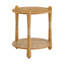 Table de bout ronde en bois avec tablette en ruppie maritime Arnkell-1578685527